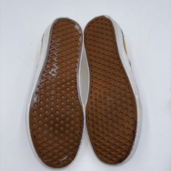 VANS OFF THE WALL CLASSIC SLIP ON BLUE GREY CHECK YELLOW SHOES M 10 - Picture 10 of 10